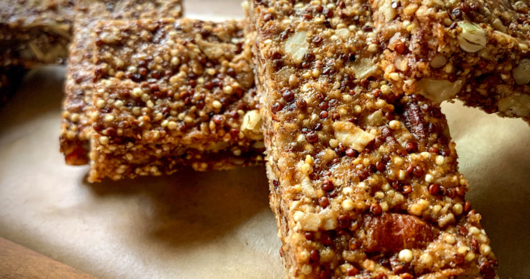 Nutty Quinoa Granola bars- vegan, gluten free