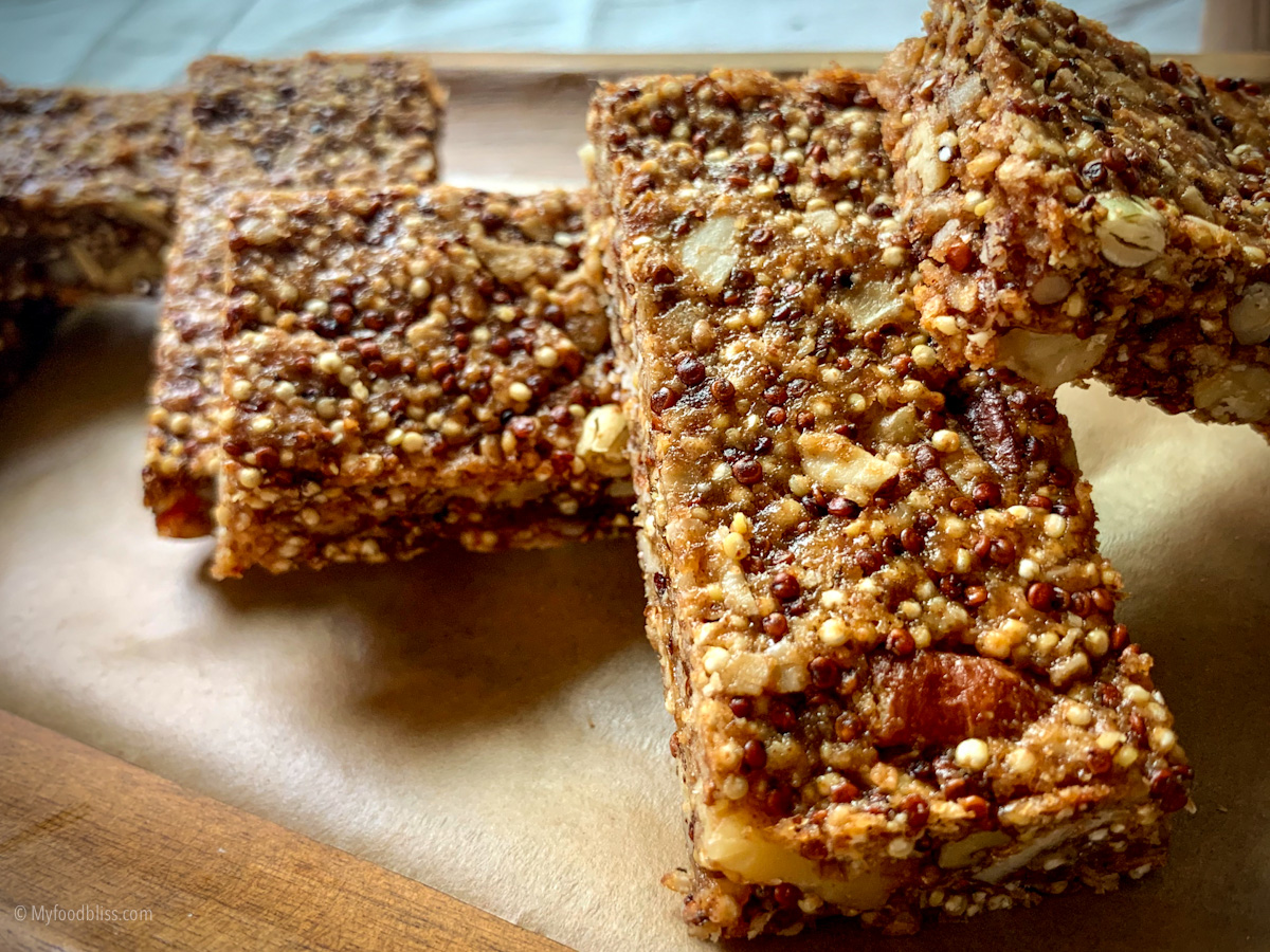 ambitious kitchen chia quinoa banana granola bars