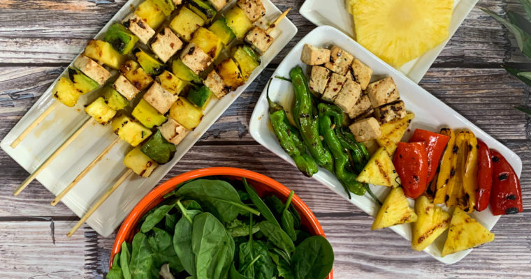 Grilled Tropical Tofu salad- wholefood, plant based