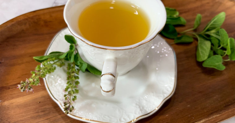 Purifying Morning blissful Tulsi (Holy Basil) tea.