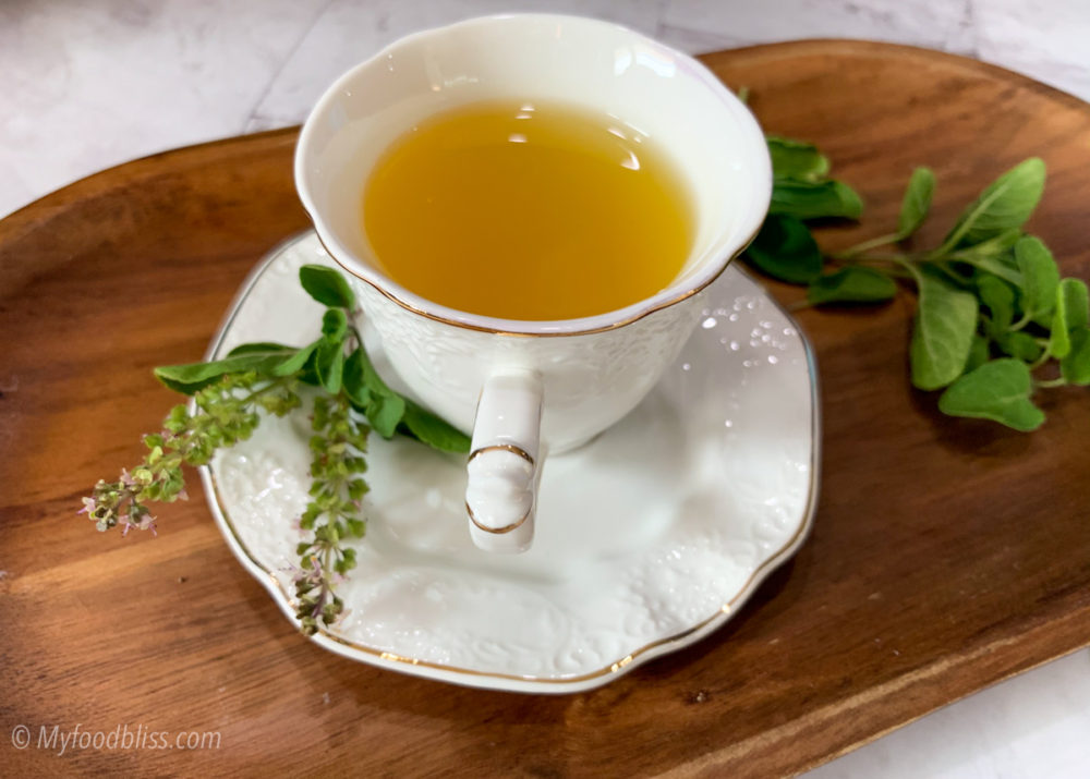 Purifying Morning blissful Tulsi (Holy Basil) tea.