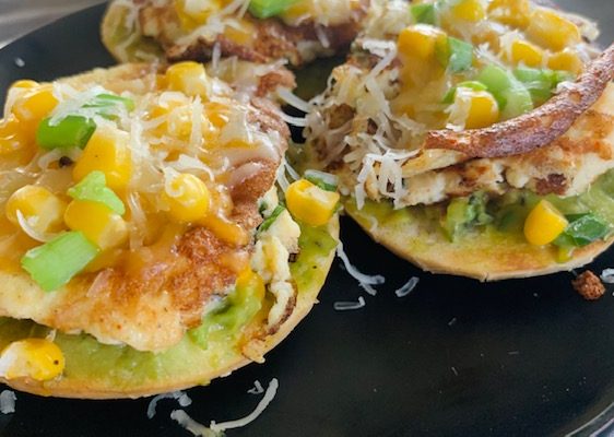 Delicious Mini Bagel Avocado,Egg and  Cheese bites