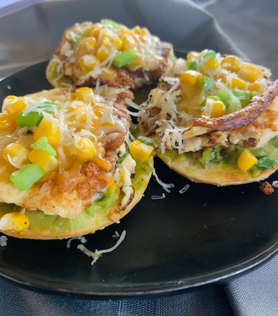 Delicious Mini Bagel Avocado,Egg and  Cheese bites