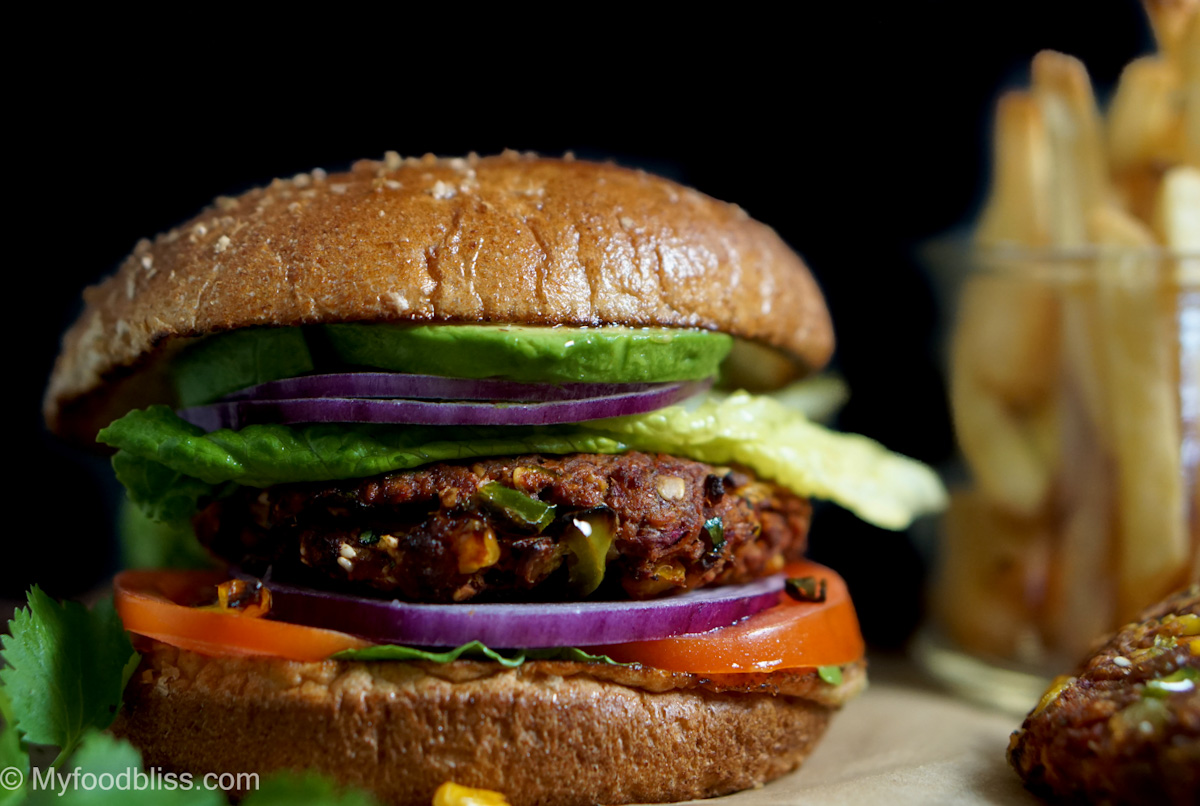 Soy and sweet potato burger- vegan, gluten free
