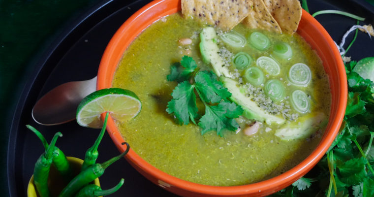 Wholesome Quinoa & Black- eyed beans Mexican style soup- vegan, gluten free.