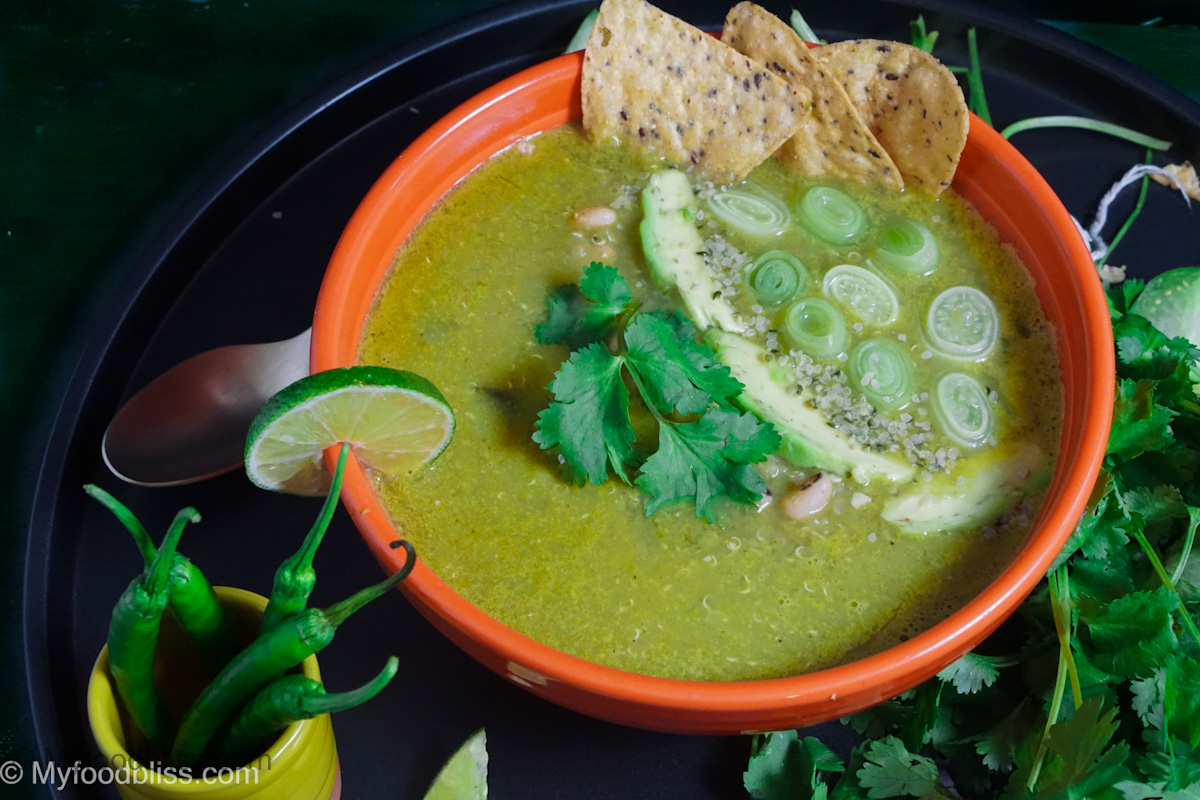 Wholesome Quinoa & Black- eyed beans Mexican style soup- vegan, gluten free.