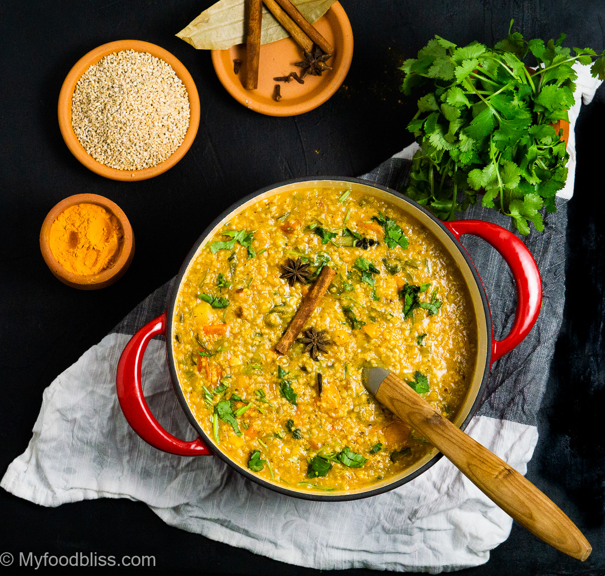 One pot Masala Oats, Chickpea & Vegetable Stew-  vegan, gluten free.