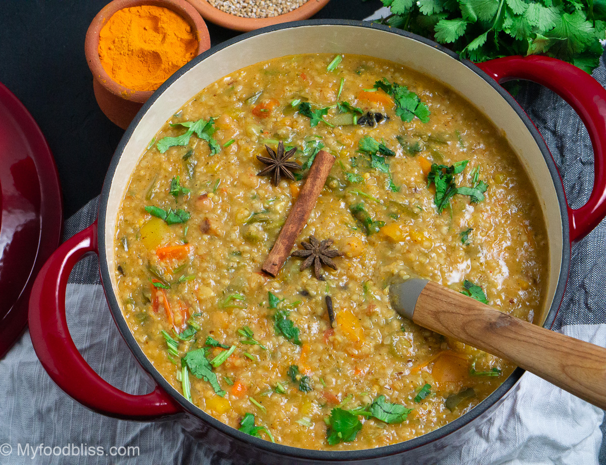 One pot Masala Oats, Chickpea & Vegetable Stew- vegan, gluten free ...