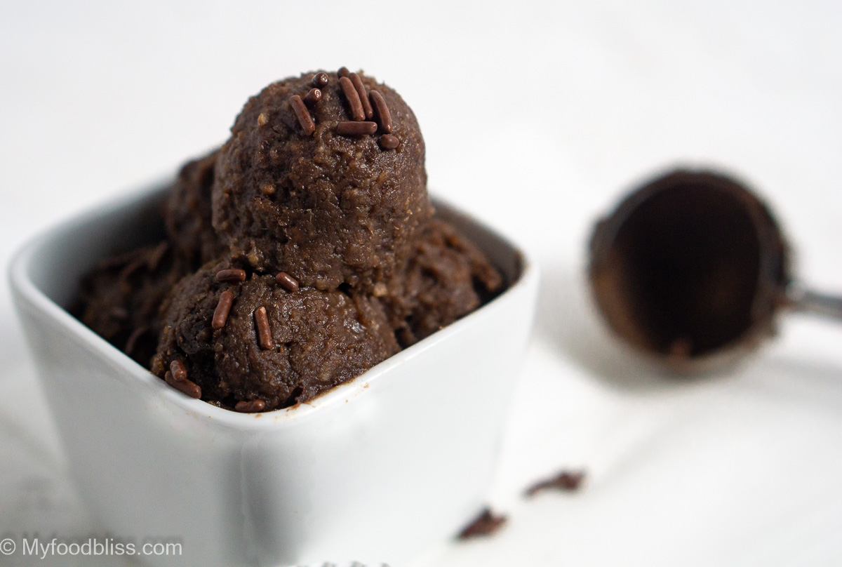 Healthy Chocolate overload Cookie dough truffles- vegan, gluten free.