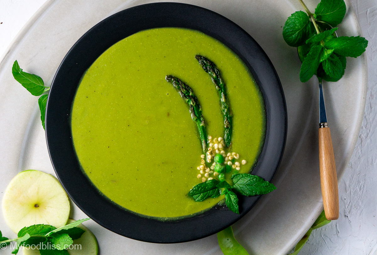 All things Green Asparagus soup- vegan, gluten free.