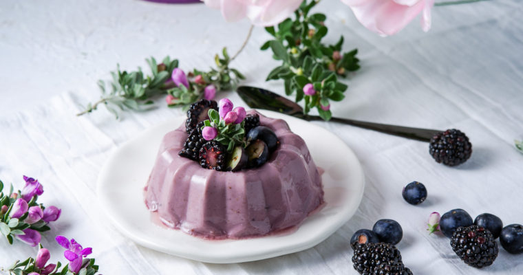 Super Berry Lavender Panna cotta- Vegan