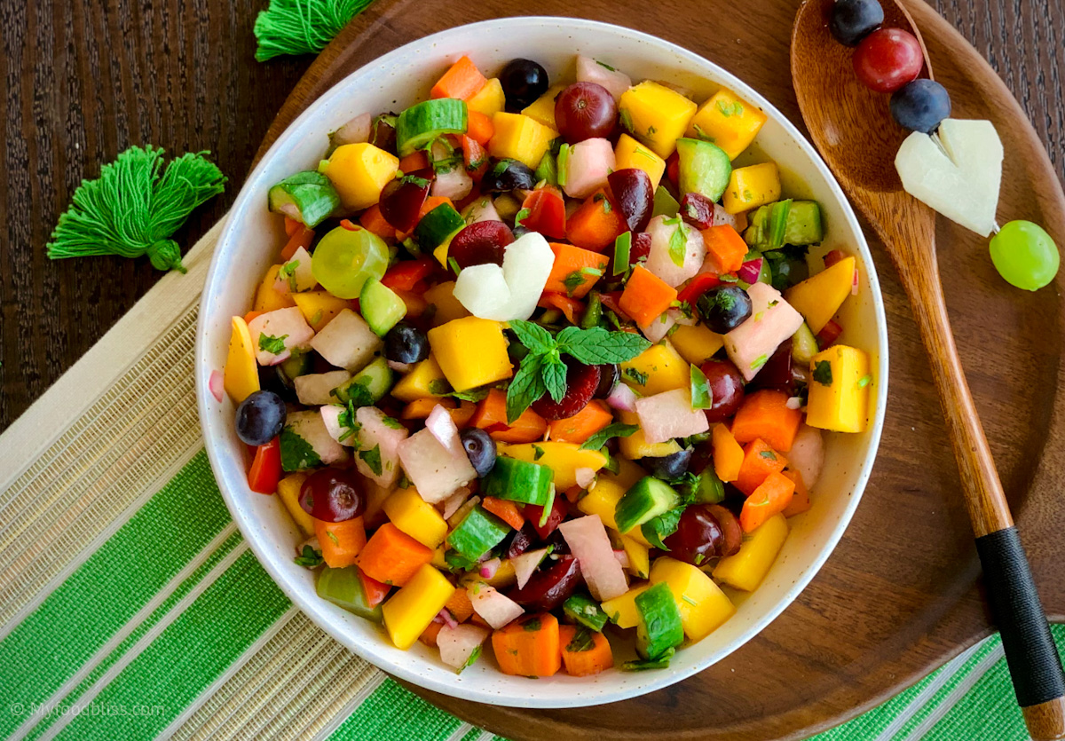 ‘Summer in a bowl’ Jicama salad- wholefood, plant based.