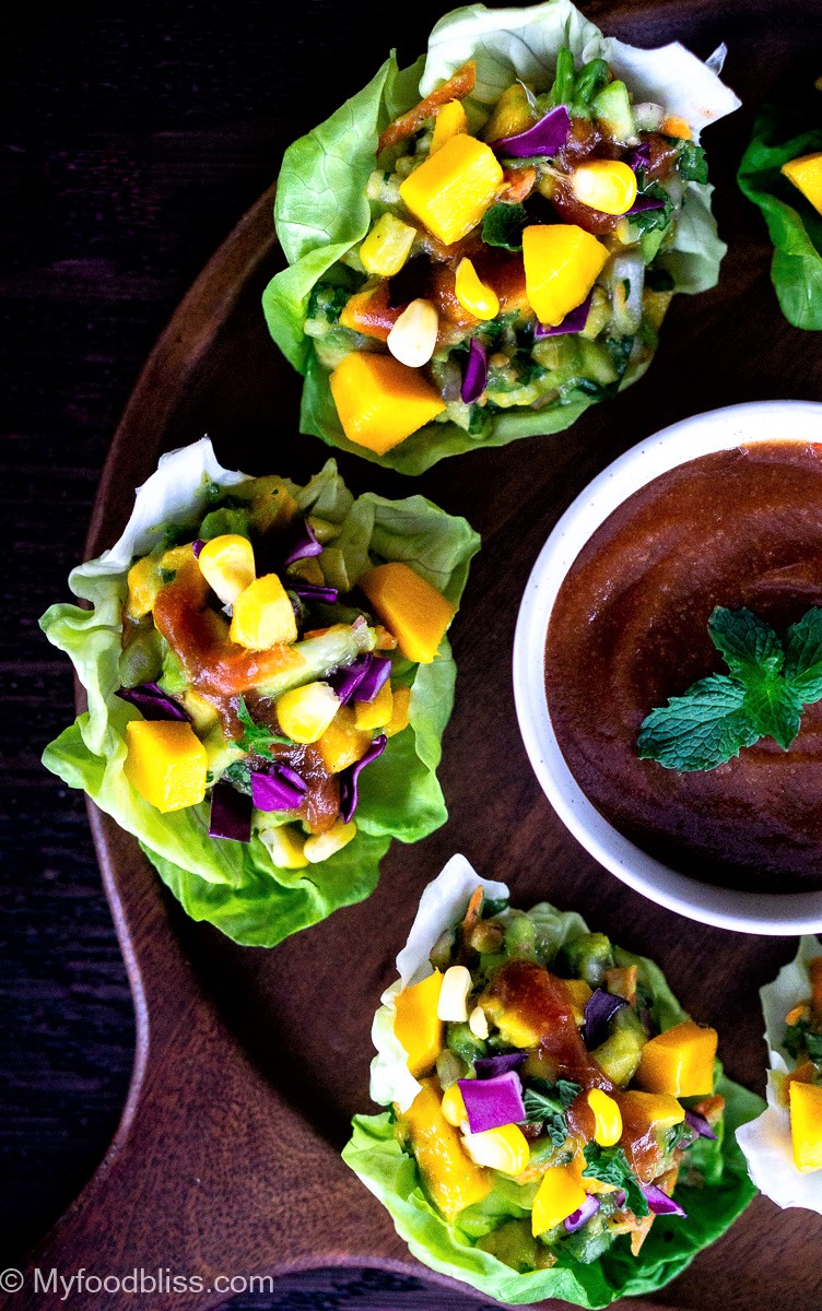 Summer Rainbow Lettuce Cups- Whole food plant based